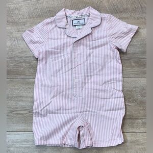 Petit Plume Pink Striped Kids One Piece